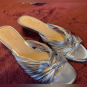 Badgely Mischa silver heels.​